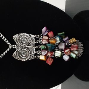 Silver Tone Chain with Owl Pendant